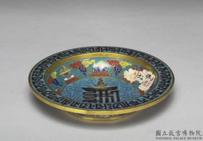 图片[2]-Copper dish with Kalachakra monogram and Sanskrit inscriptions in cloisonne enamels, Qing dynasty, Qianlong reign (1736-1795)-China Archive